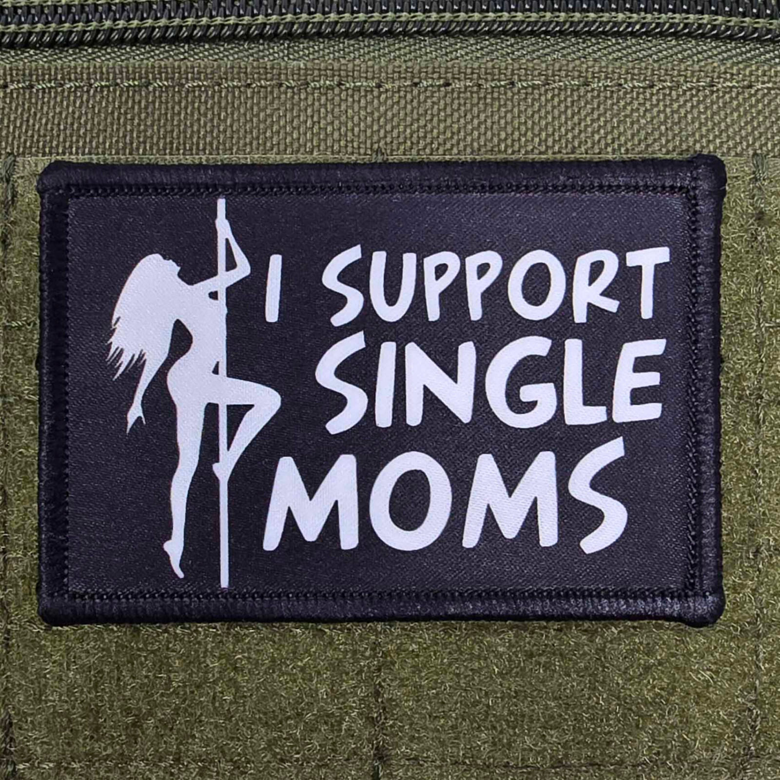 I Support Single Moms Patch Moral Tactical Military Army USA Flag Hook & Loop I Support Single Moms Patch Moral Tactical Military Army USA Flag Hook & Loop