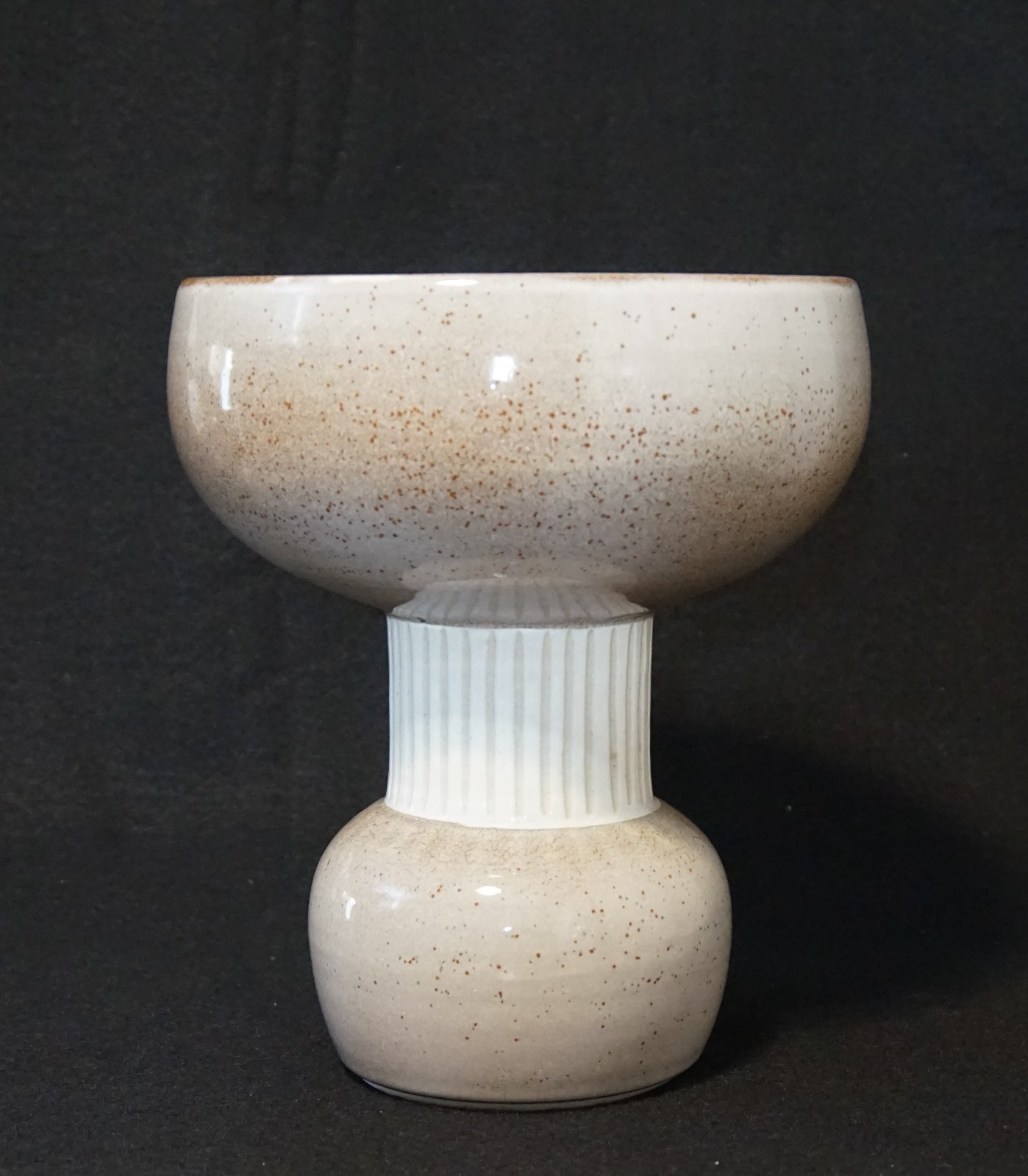 Vintage 1970-80's Japanese 8" Heavy, Tall Ikebana Pedestaled Ikebana Container Vintage 1970-80's Japanese 8" Heavy, Tall Ikebana Pedestaled Ikebana Container