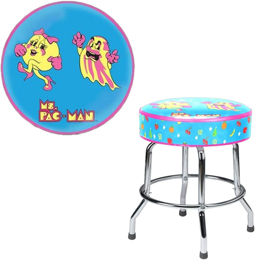 Official Ms. Pac-Man Arcade Game Bar Stool – 19" Official Ms. Pac-Man Arcade Game Bar Stool – 19"