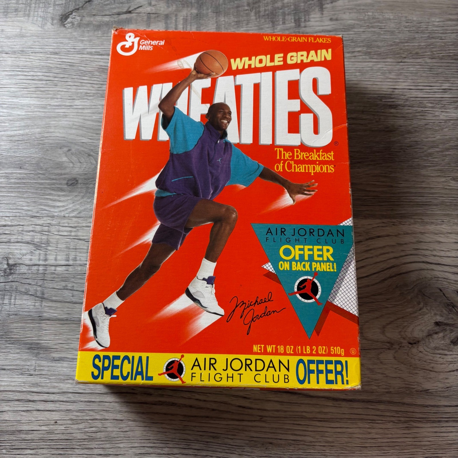 Wheaties Michael Jordan Cereal Box 1999 18oz Air Jordan Flight Club Vintage NBA