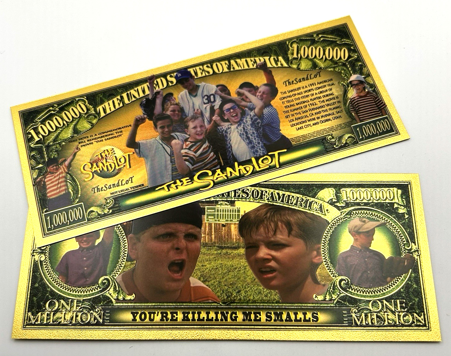 24k Gold Foil Plated Novelty Collectible 90's Movie Hit Banknote Mint 24k Gold Foil Plated Novelty Collectible 90's Movie Hit Banknote Mint