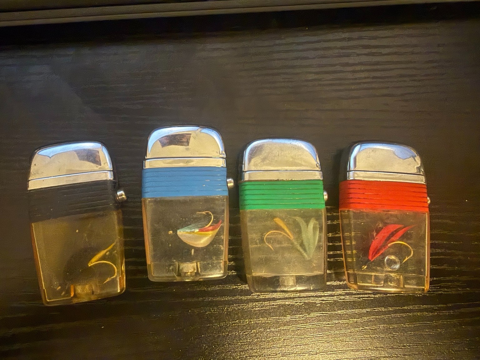 Vintage VU Scripto Lighters. Lot of 4 Vintage VU Scripto Lighters. Lot of 4
