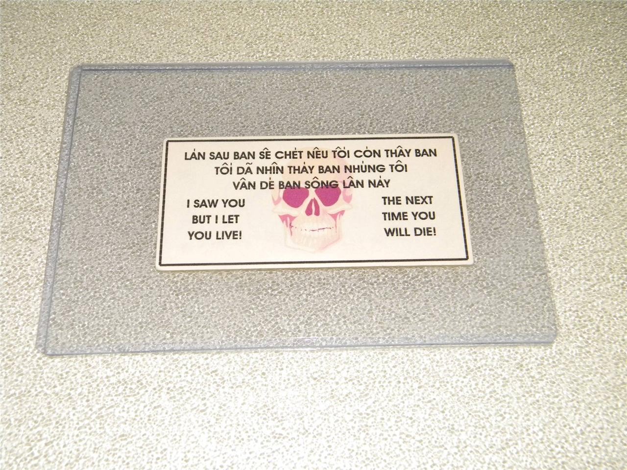 NVA / VIETCONG VIETNAM WAR ORIGINAL AUTHENTIC TRAIL DEATH CARD 1 DAY SHIPPING NVA / VIETCONG VIETNAM WAR ORIGINAL AUTHENTIC TRAIL DEATH CARD 1 DAY SHIPPING