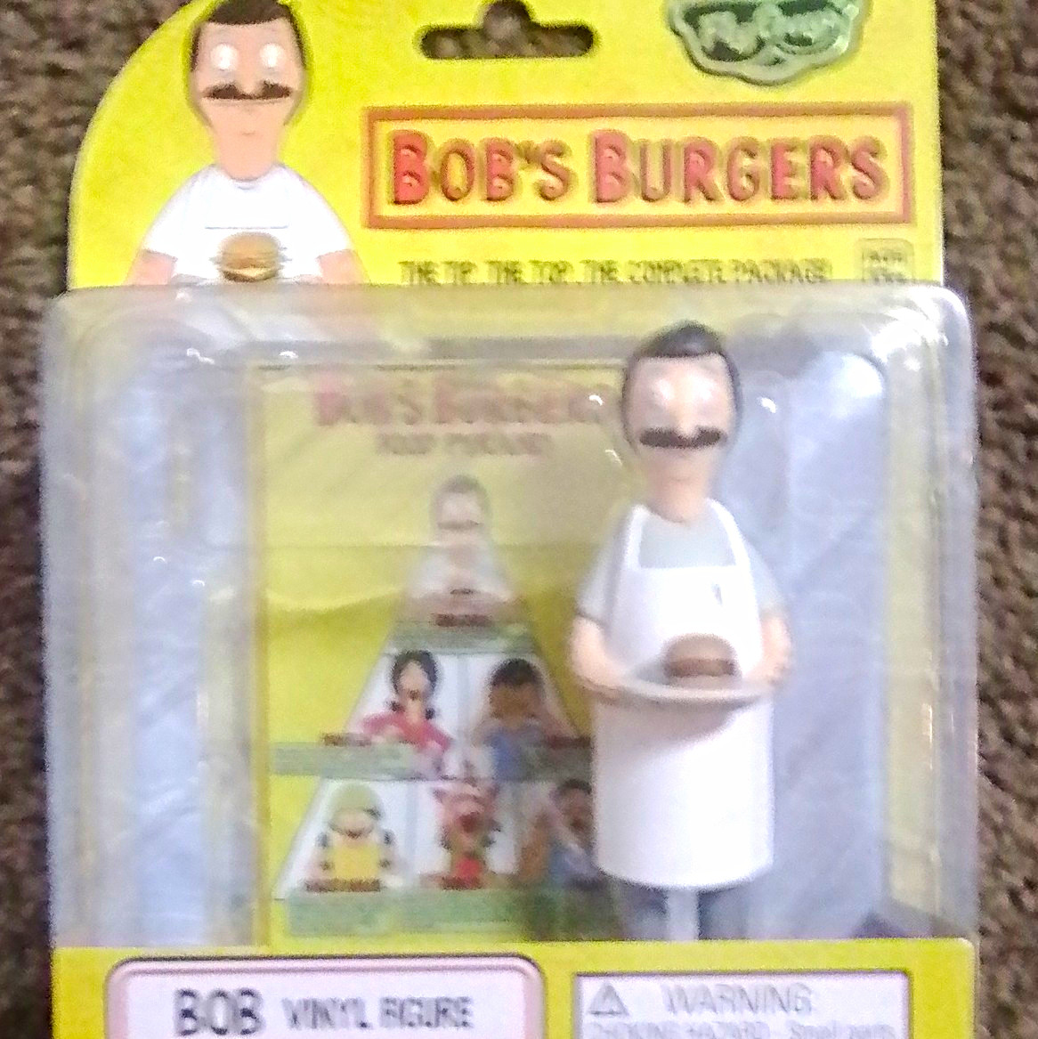 Bob's Burgers Bob Belcher Vinyl Figure Original Unopened Box Packaging Bob's Burgers Bob Belcher Vinyl Figure Original Unopened Box Packaging
