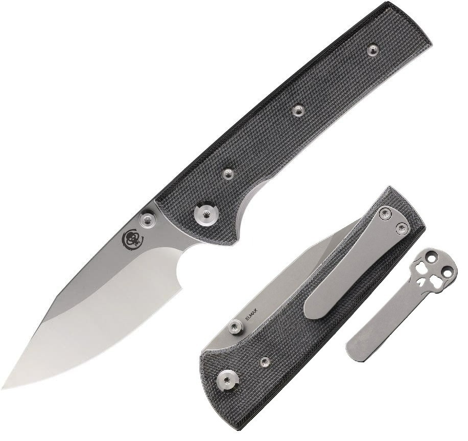Chaves Knives Scapegoat Folding Knife 3.38" Elmax Steel Blade Micarta Handle Chaves Knives Scapegoat Folding Knife 3.38" Elmax Steel Blade Micarta Handle