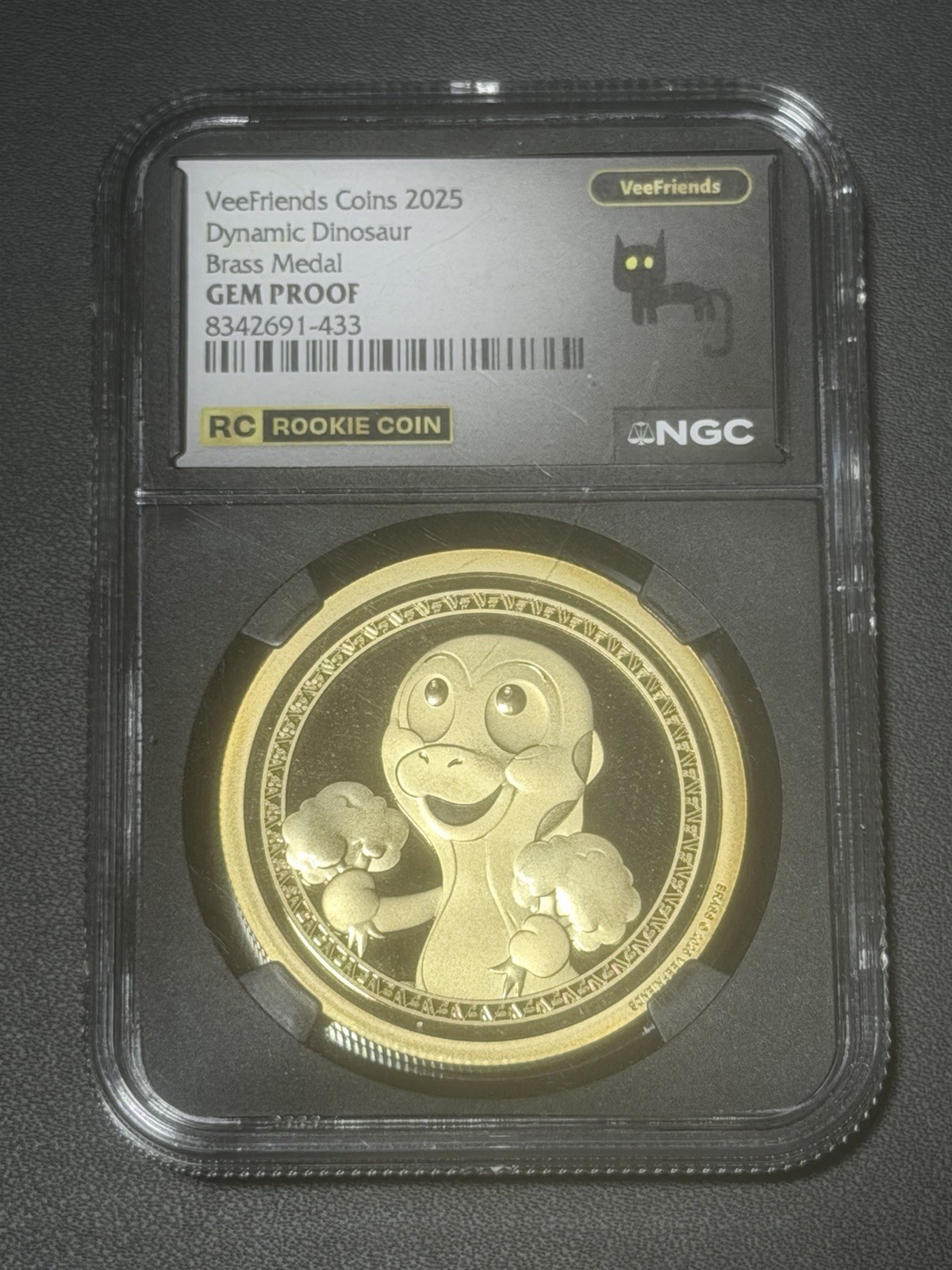 VeeFriends 2025⭐️Dynamic Dinosaur🔥Proof NGC GEM PROOF Rookie COIN /500 VeeFriends 2025⭐️Dynamic Dinosaur🔥Proof NGC GEM PROOF Rookie COIN /500