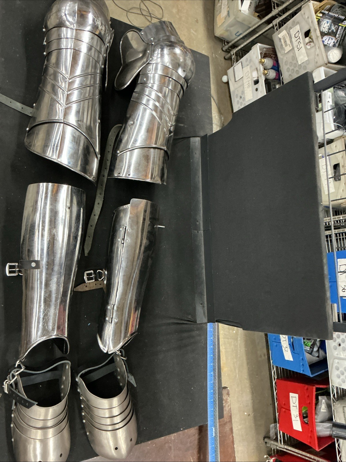 Handmade Cosplay Knight Medieval Steel Gothic Full Leg Armor Sabatons Halloween Handmade Cosplay Knight Medieval Steel Gothic Full Leg Armor Sabatons Halloween