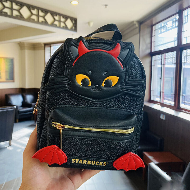 Starbucks China 2021 Halloween Black Cat Crossbody Bag Handbag Backpack