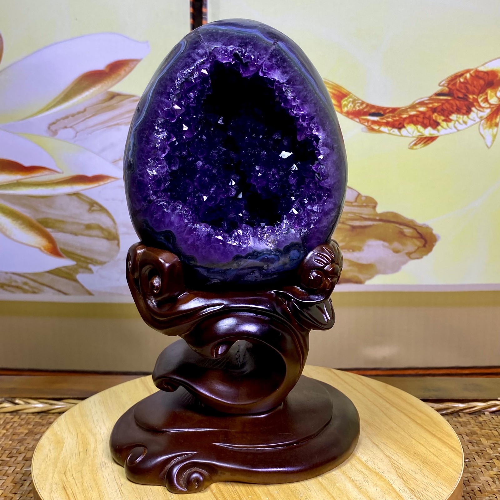 6.06LB High quality Natural Amethyst geode quartz crystal Dinosaur egg healing 6.06LB High quality Natural Amethyst geode quartz crystal Dinosaur egg healing