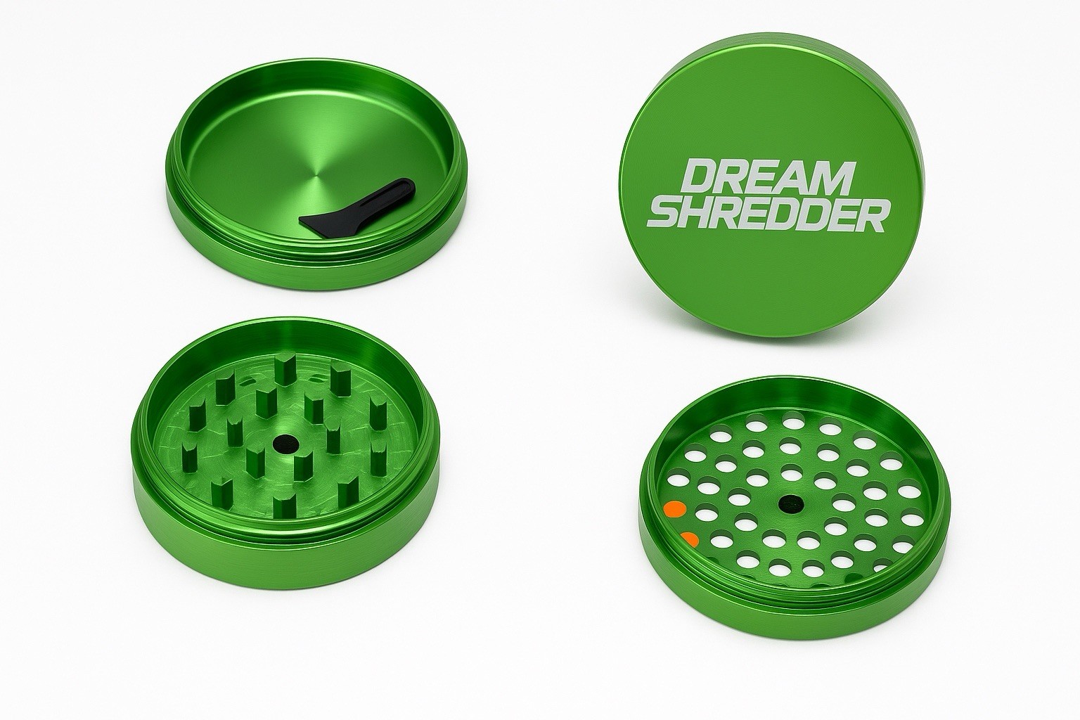 Extra Large Grinder 4 inch XL Herb & Spice, Tobacco DreamCrusher 4 piece (Green) Extra Large Grinder 4 inch XL Herb & Spice, Tobacco DreamCrusher 4 piece (Green)