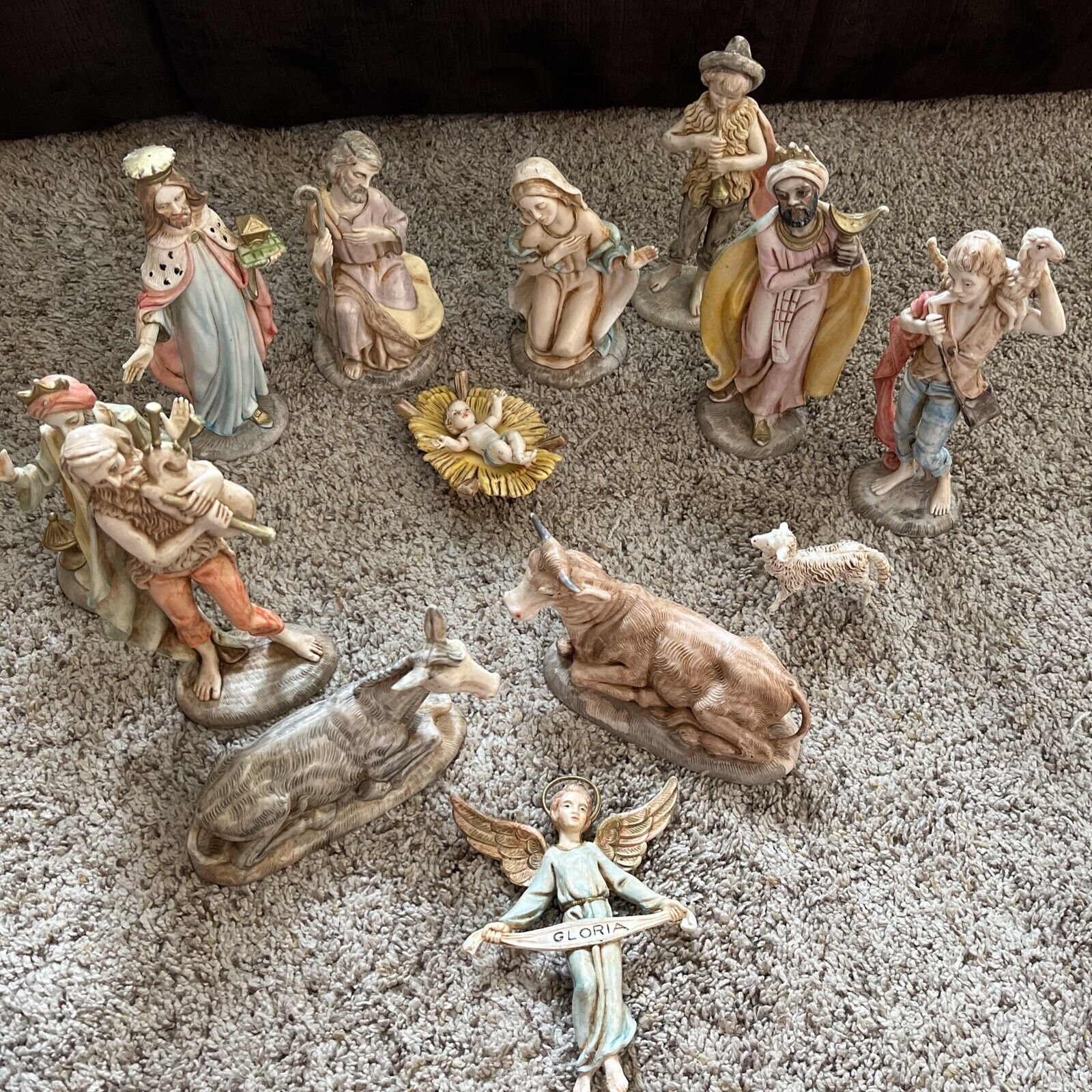 Fontanini Nativity Set Of 13 Hard Plastic Figures 6.5” Series 170 Made In Italy