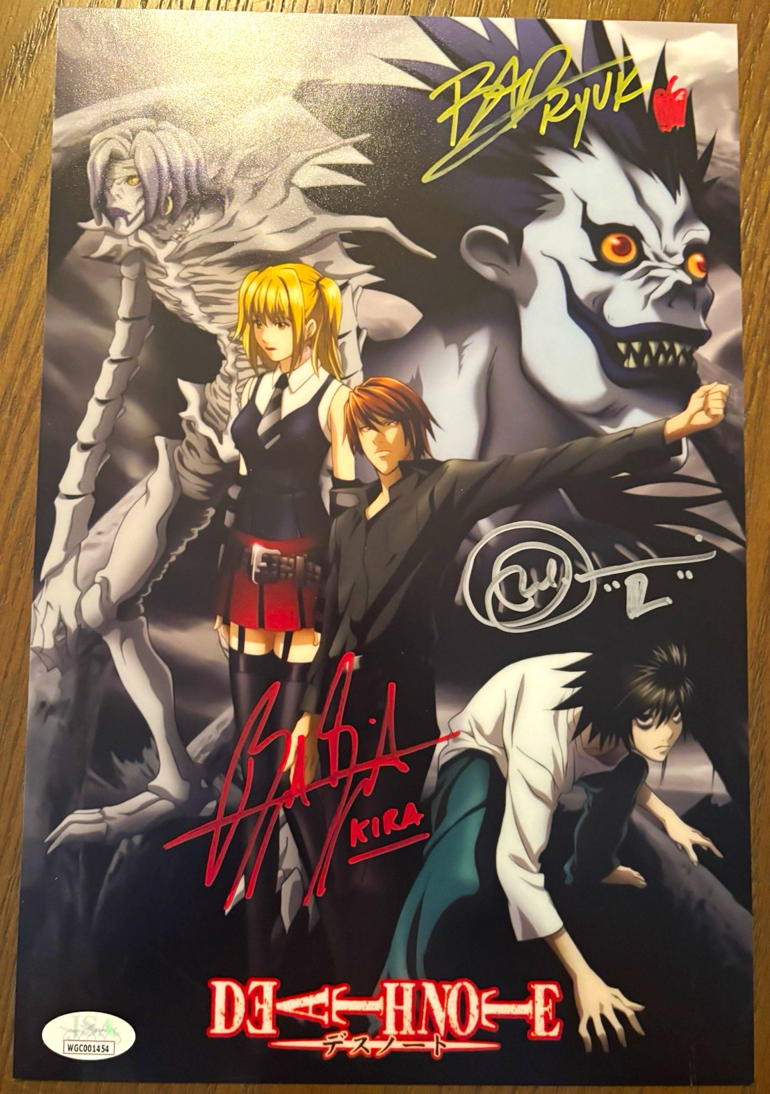 JSA Autograph Death Note Poster Signed Swaile (Light) Drummond (Ryuk) Juliani(L) JSA Autograph Death Note Poster Signed Swaile (Light) Drummond (Ryuk) Juliani(L)