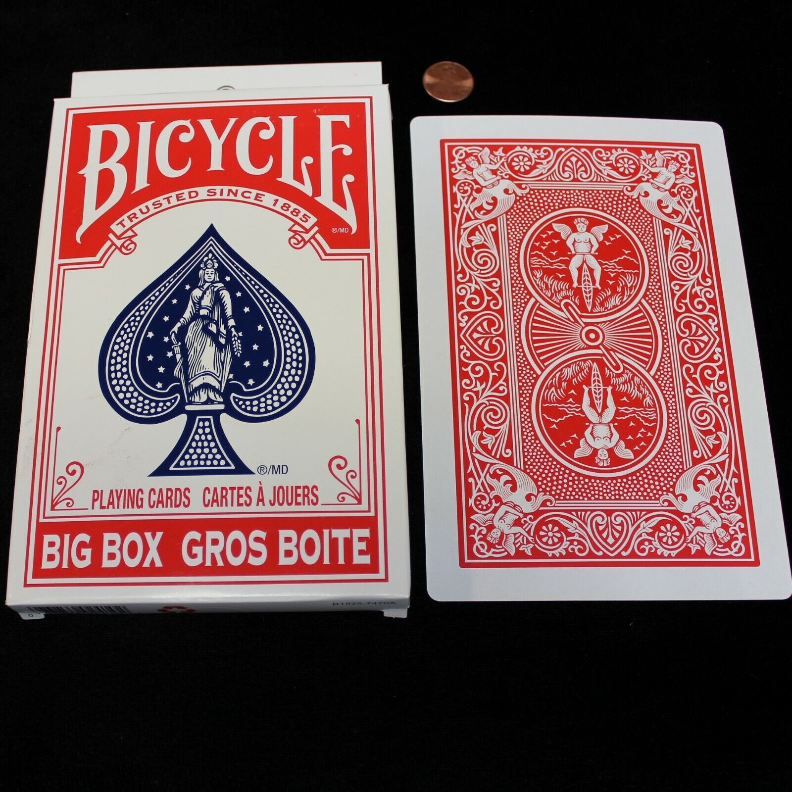 Jumbo 1-Way Forcing Card Deck, Magic Trick - Bicycle Big Box Gros Boite, One Red