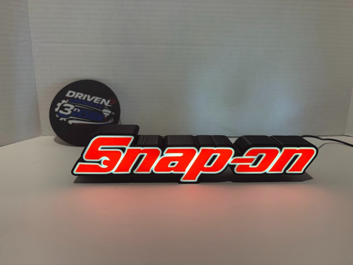 Snap-on Tools LED Lighted Sign – Desk/Wall Shop Light (Red & White Glow) Snap-on Tools LED Lighted Sign – Desk/Wall Shop Light (Red & White Glow)