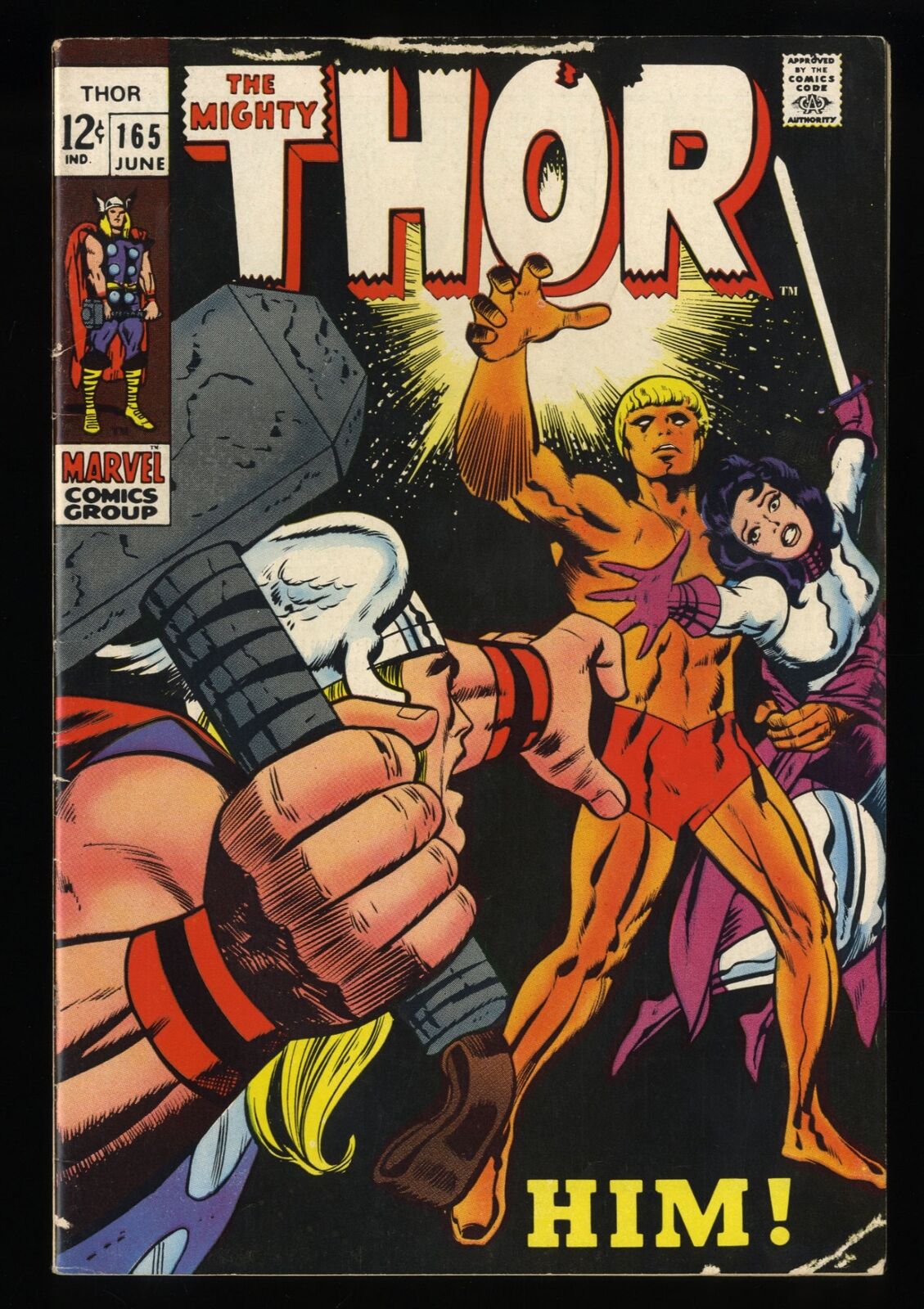 Thor #165 VG 4.0 1st full Appearance HIM (Adam Warlock) Marvel 1969