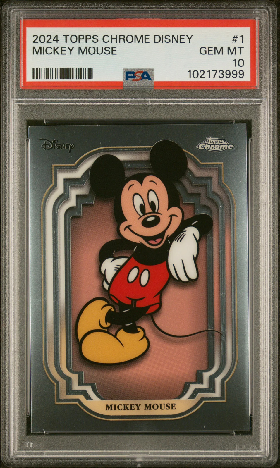 2024 Topps Chrome Disney Mickey Mouse #1 PSA 10 2024 Topps Chrome Disney Mickey Mouse #1 PSA 10
