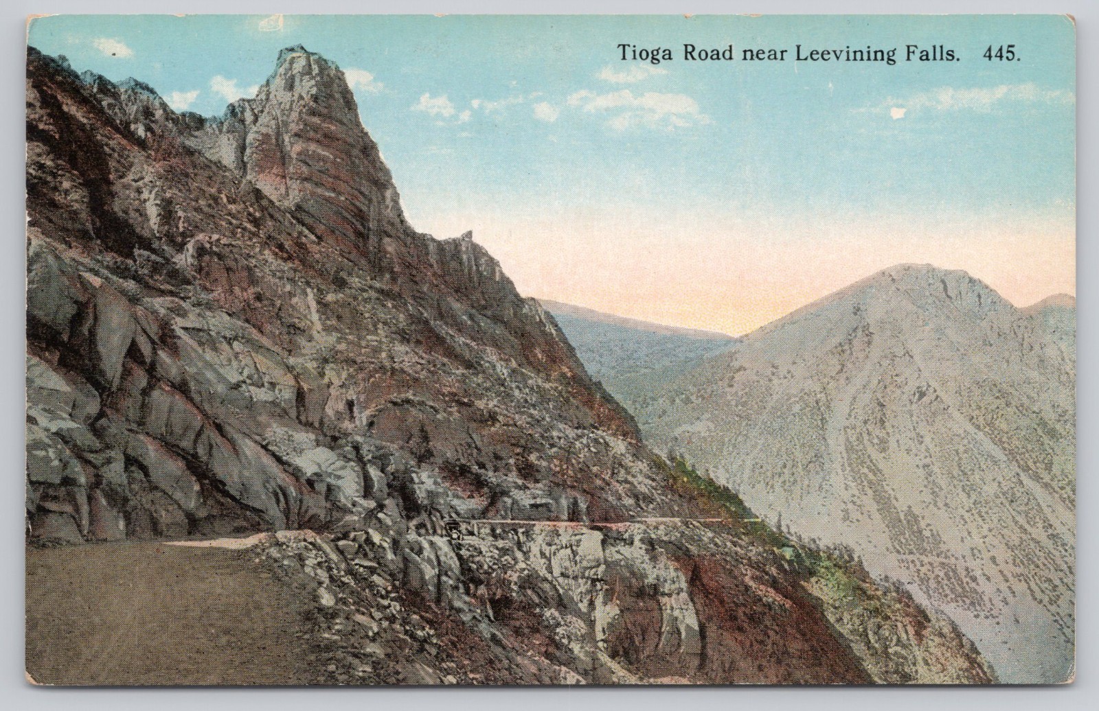 Tioga Road California Lee Vining Falls Mountain Highway Divided Back Postcard Tioga Road California Lee Vining Falls Mountain Highway Divided Back Postcard