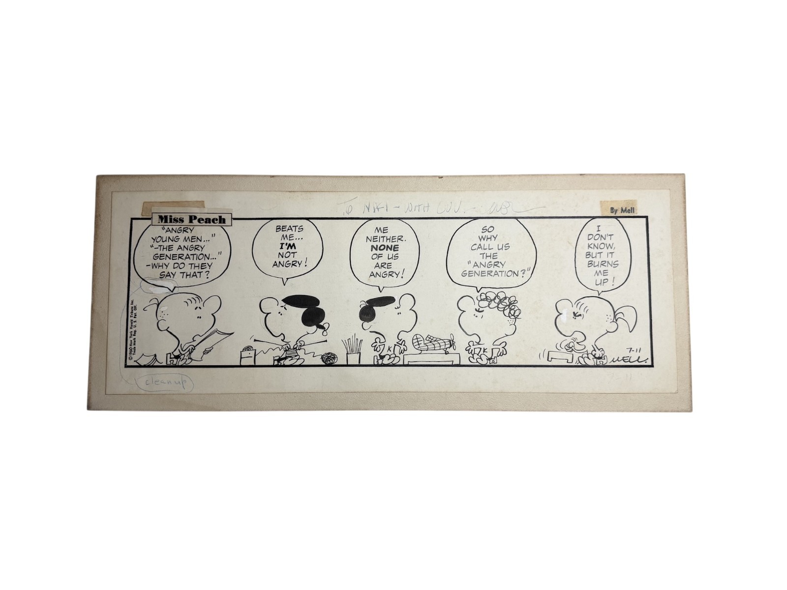 Original Miss Peach Comic Strip Storyboard Original Miss Peach Comic Strip Storyboard