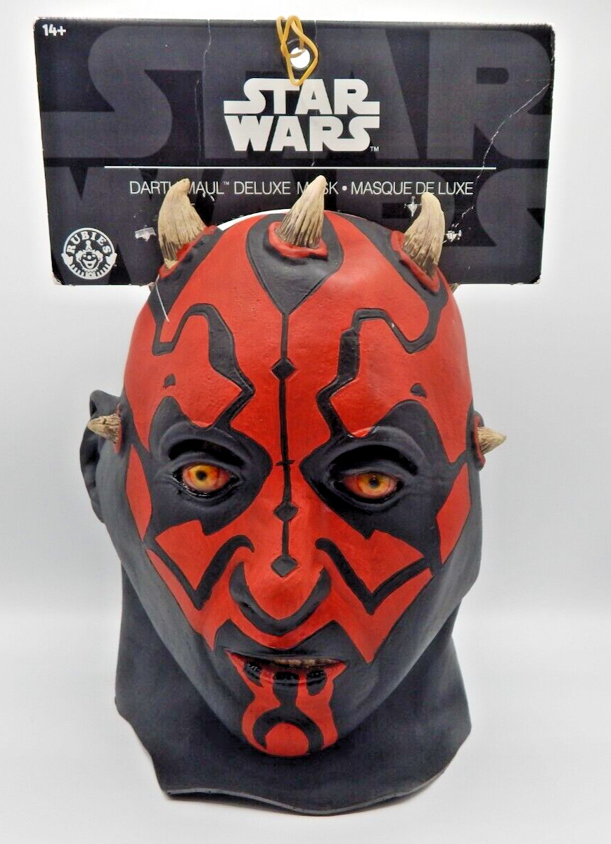 Rubie's Star Wars Darth Maul Deluxe Latex Mask Cosplay Costume Disney NEW