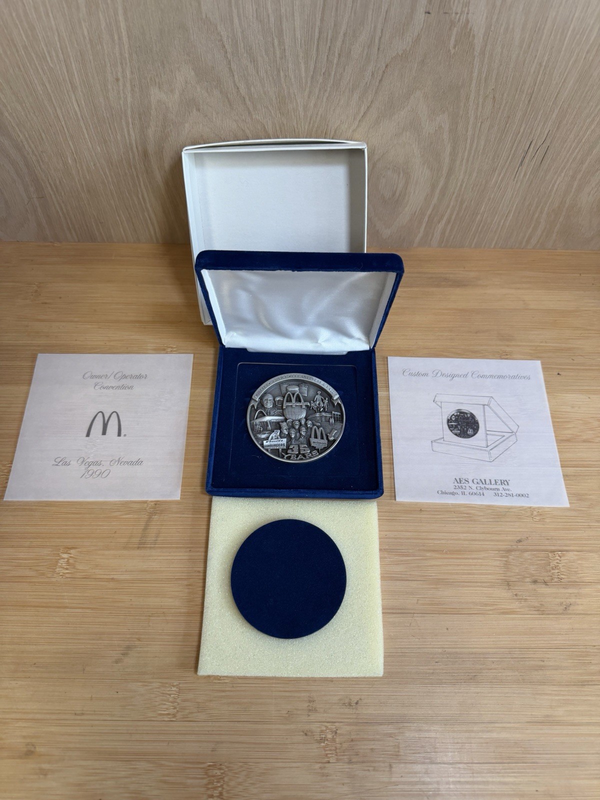McDonald’s Owner Convention 35 Yr 1990 Pewter Limited Edition Medallion Nevada McDonald’s Owner Convention 35 Yr 1990 Pewter Limited Edition Medallion Nevada