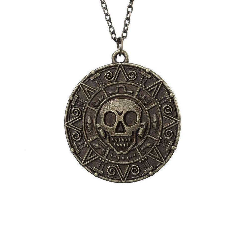 Pirates of the Caribbean Inspired Cursed Aztec Coin Medallion - Brass color