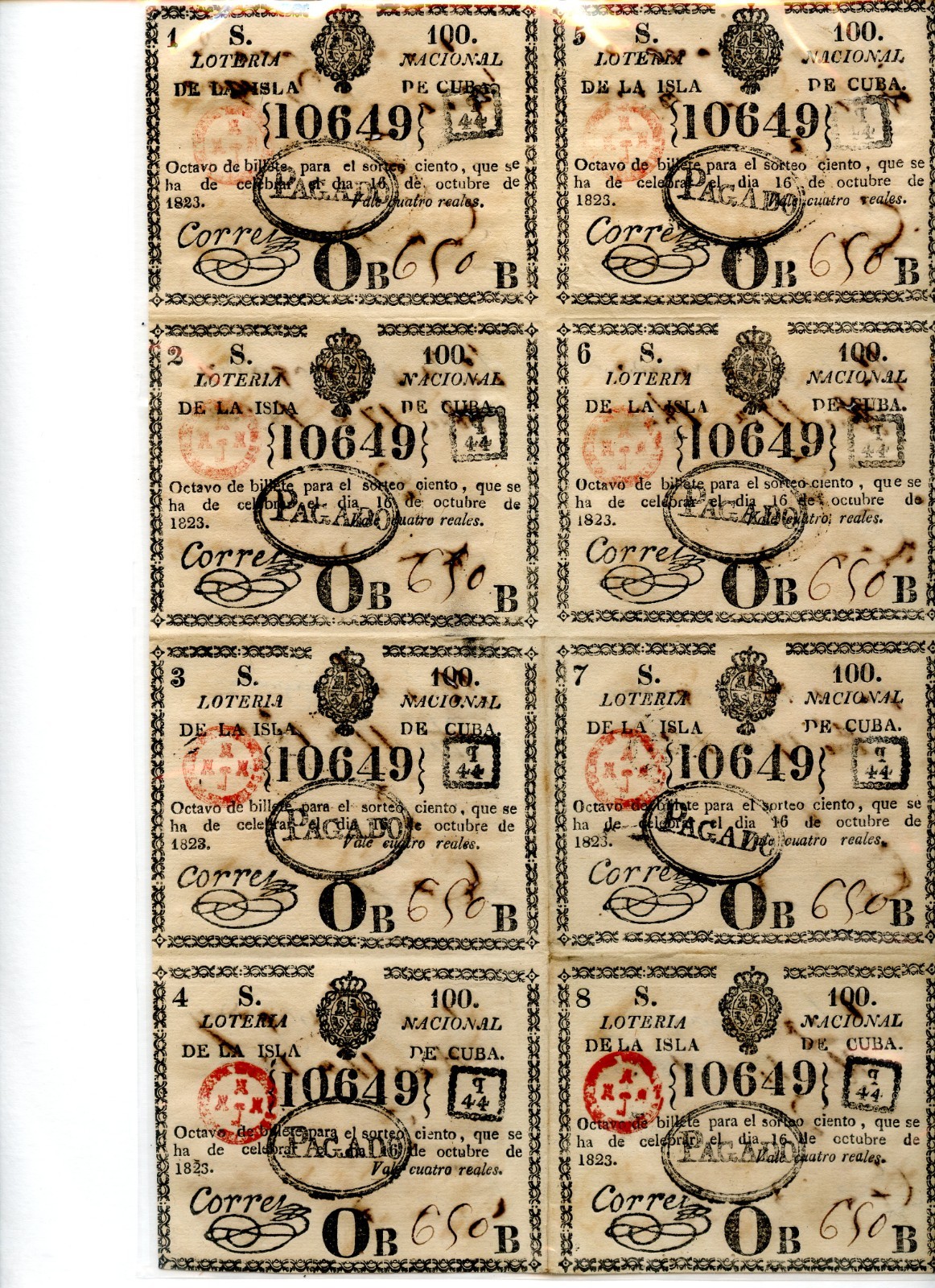 1844 - 1951 Pre Embargo Republic of Cuba Lottery Tickets collection 24+ more 1844 - 1951 Pre Embargo Republic of Cuba Lottery Tickets collection 24+ more