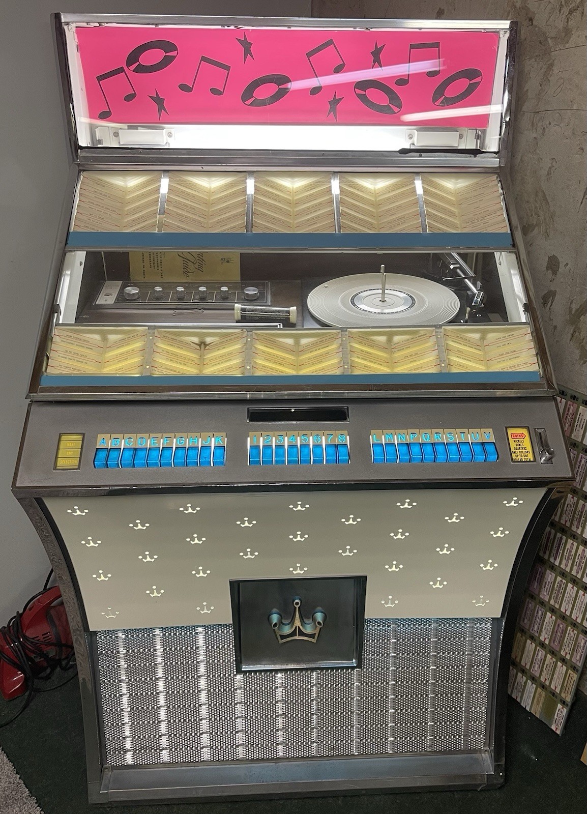 Seeburg 1960-62 DS160 jukebox conversion w/lights & sterio/record player Seeburg 1960-62 DS160 jukebox conversion w/lights & sterio/record player