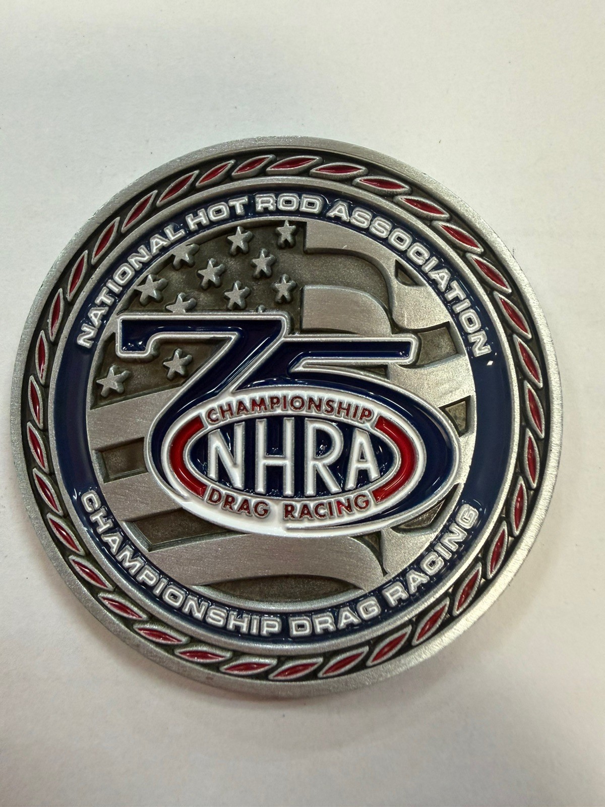 GOVX NHRA 75th Anniversary Drag Racing Challenge Coin GOVX NHRA 75th Anniversary Drag Racing Challenge Coin