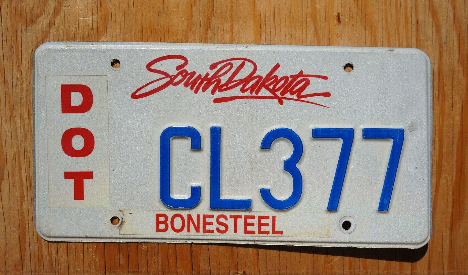 BONESTEEL SOUTH DAKOTA DOT Dept of Transportation License Plate BONESTEEL SOUTH DAKOTA DOT Dept of Transportation License Plate