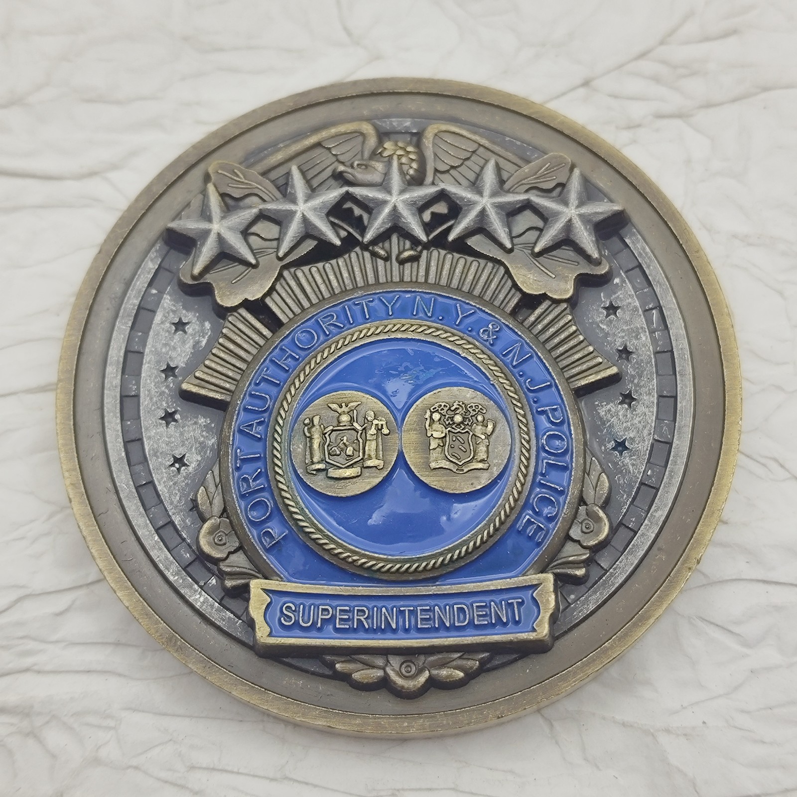 Port Authority N.Y. & N.J Police Superintendent Challenge Coin Port Authority N.Y. & N.J Police Superintendent Challenge Coin