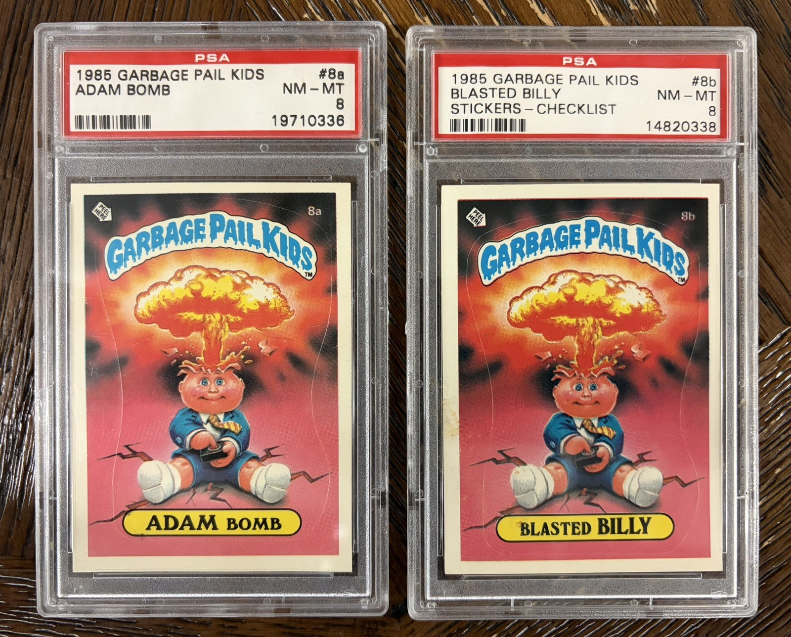 1985 Garbage Pail Kids Blasted Billy PSA 8. Adam Bomb PSA 8 • Matte Back Series 1985 Garbage Pail Kids Blasted Billy PSA 8. Adam Bomb PSA 8 • Matte Back Series