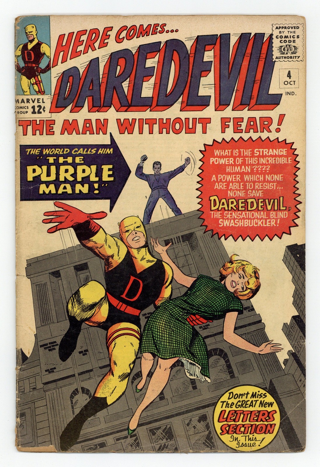 Daredevil #4 GD/VG 3.0 1964 1st app. Killgrave the Purple Man Daredevil #4 GD/VG 3.0 1964 1st app. Killgrave the Purple Man
