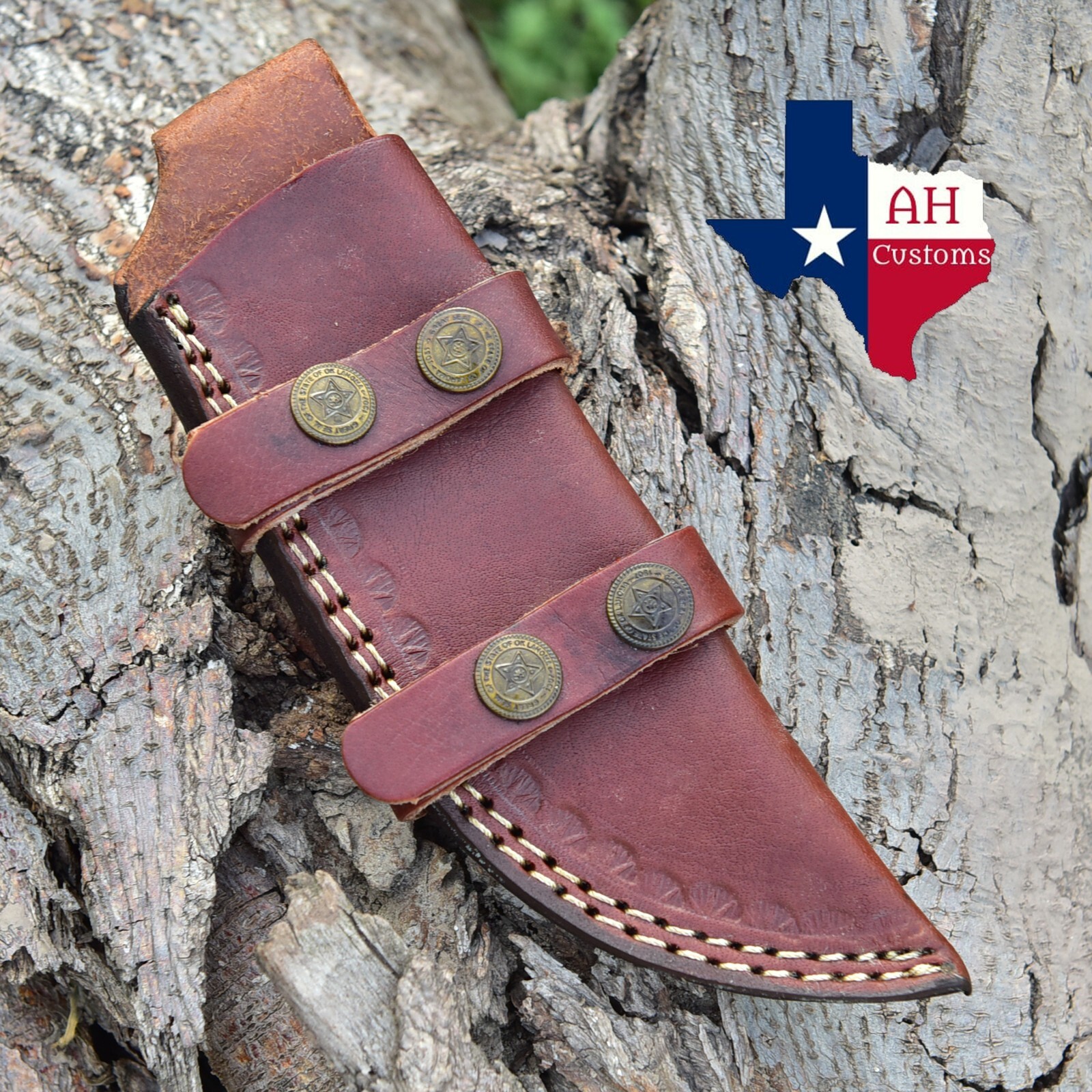 CUSTOM HAND MADE PURE LEATHER SHEATH FOR FIXED BLADE KNIFE AH 7 CUSTOM HAND MADE PURE LEATHER SHEATH FOR FIXED BLADE KNIFE AH 7