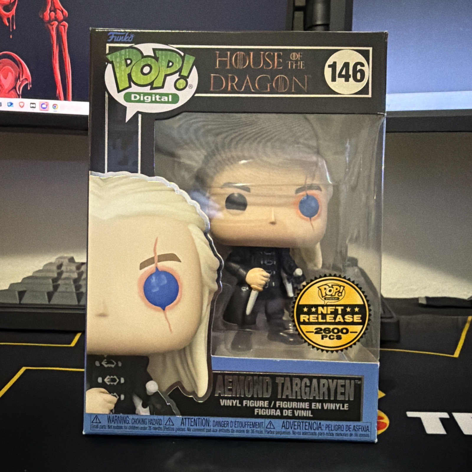 Funko Pop Digital 146 House Of The Dragon Aemond Targaryen LE 2600 Vinyl Figure Funko Pop Digital 146 House Of The Dragon Aemond Targaryen LE 2600 Vinyl Figure