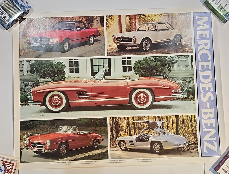 Vintage 1983 Mercedes-Benz Concours Series POSTER 19 x 25" Automotive Quarterly Vintage 1983 Mercedes-Benz Concours Series POSTER 19 x 25" Automotive Quarterly