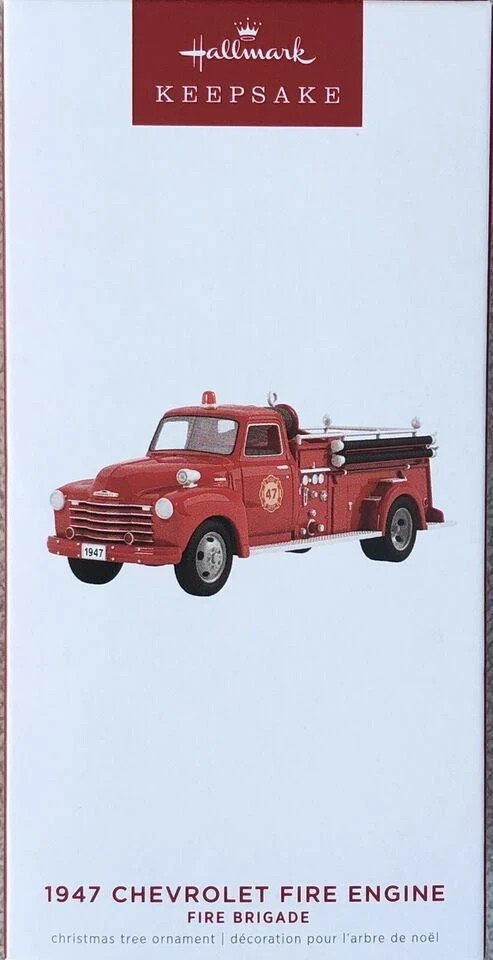 Hallmark 2022 CHEVROLET FIRE ENGINE. 1947 Fire Brigade Ornament -12-30-84 Hallmark 2022 CHEVROLET FIRE ENGINE. 1947 Fire Brigade Ornament -12-30-84