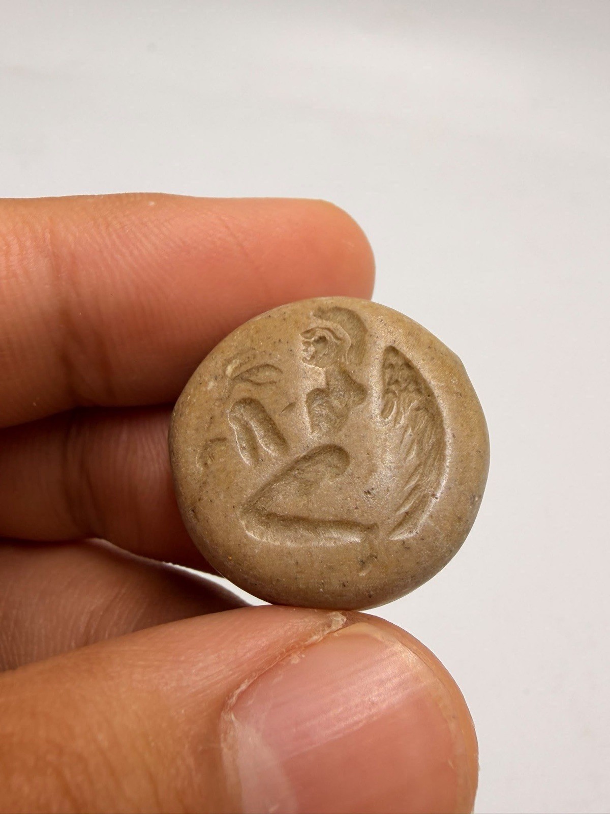 100 AD Ancient Rare Near Eastern Seal Intaglio Stamp Bead Angel Seal 100 AD Ancient Rare Near Eastern Seal Intaglio Stamp Bead Angel Seal