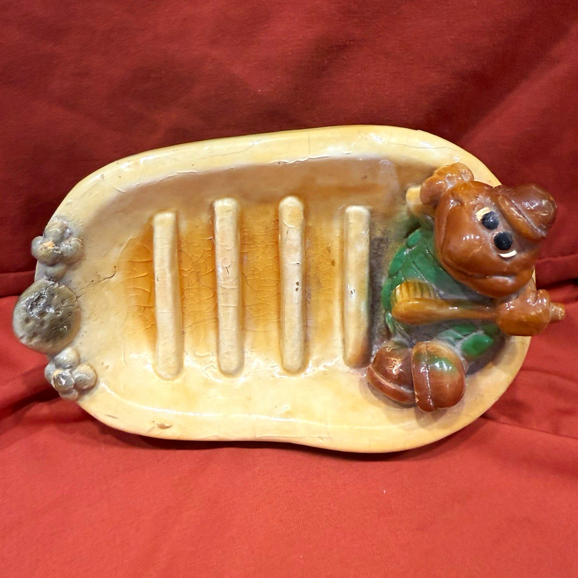 Vintage 1970’s Mylo Creations turtle clawfoot bathtub soap dish Vintage 1970’s Mylo Creations turtle clawfoot bathtub soap dish