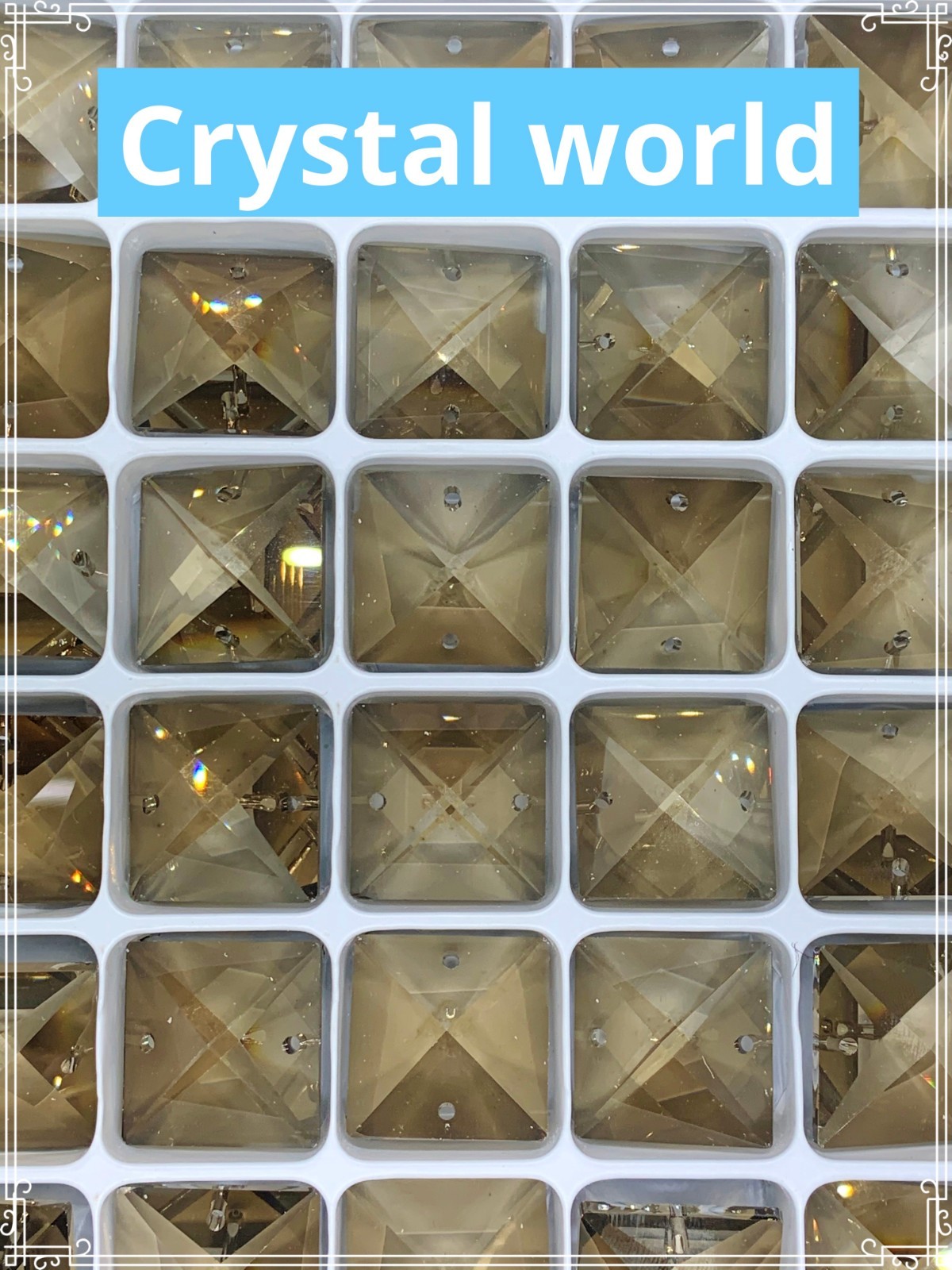 65pcs 22mm Golden Crystal Lots Chandelier Parts Square Prism Lamp Lighting 65pcs 22mm Golden Crystal Lots Chandelier Parts Square Prism Lamp Lighting