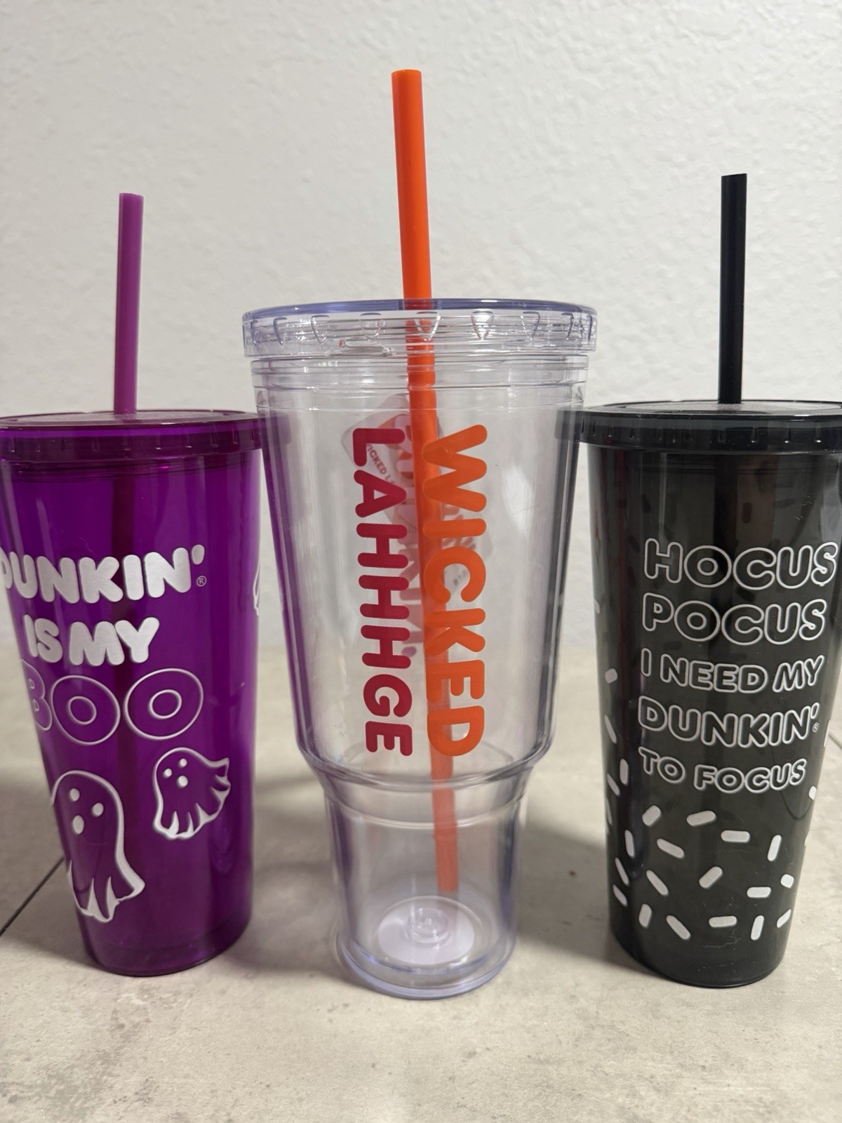 Dunkin Halloween Tumbler Lot 3 Dunkin Halloween Tumbler Lot 3