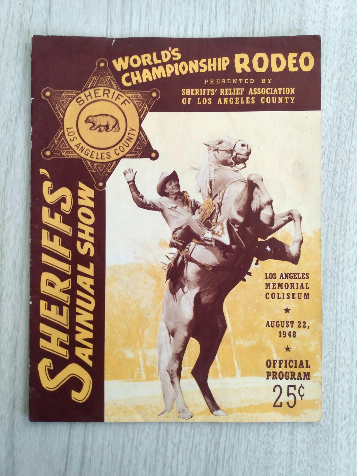 Vintage Sheriffs Annual Rodeo Show Championship Official Program 1948 Roy Rogers Vintage Sheriffs Annual Rodeo Show Championship Official Program 1948 Roy Rogers