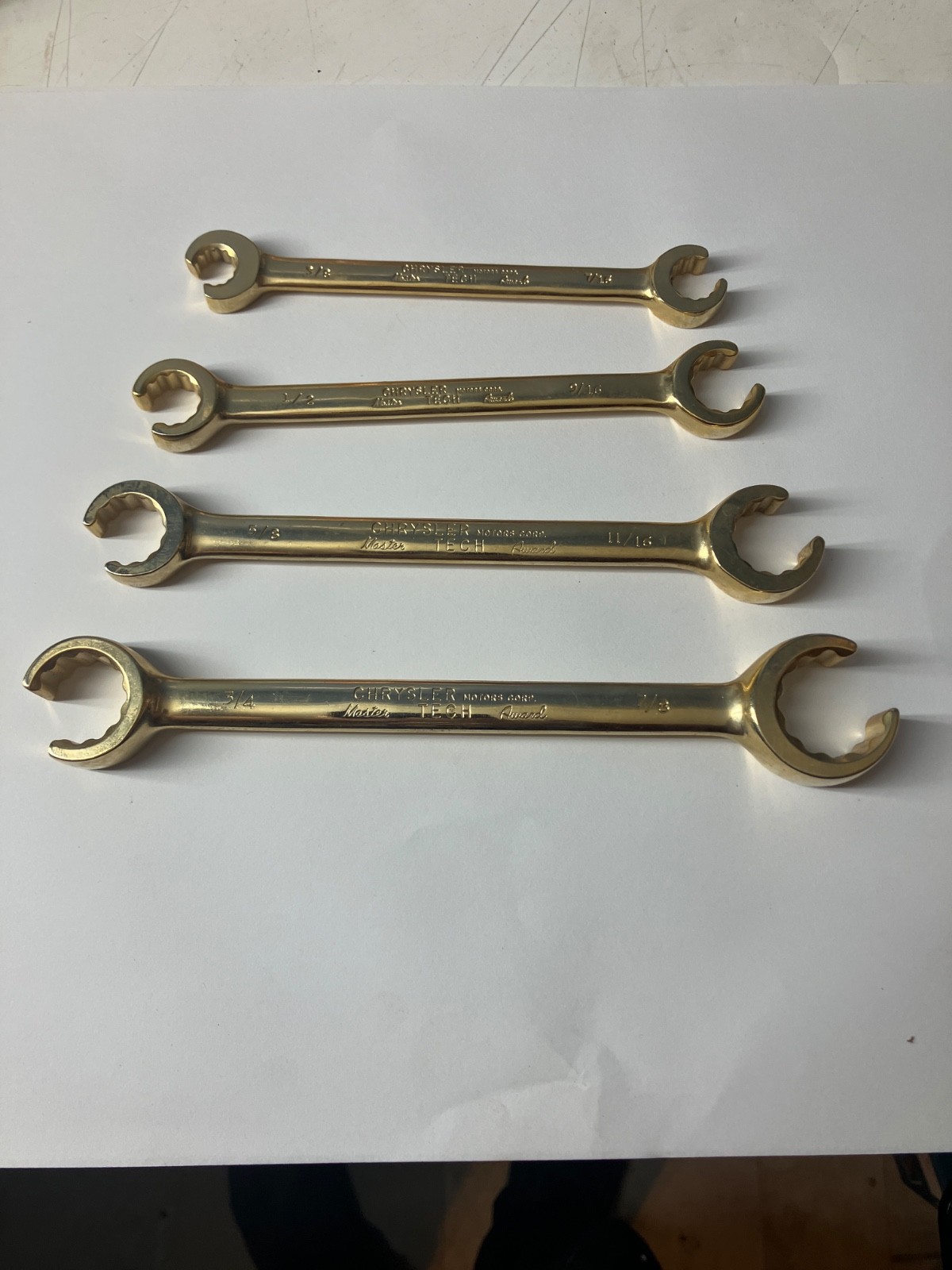 Vintage Chrysler Master Tech Award Kelsey Hayes gold wrenches 