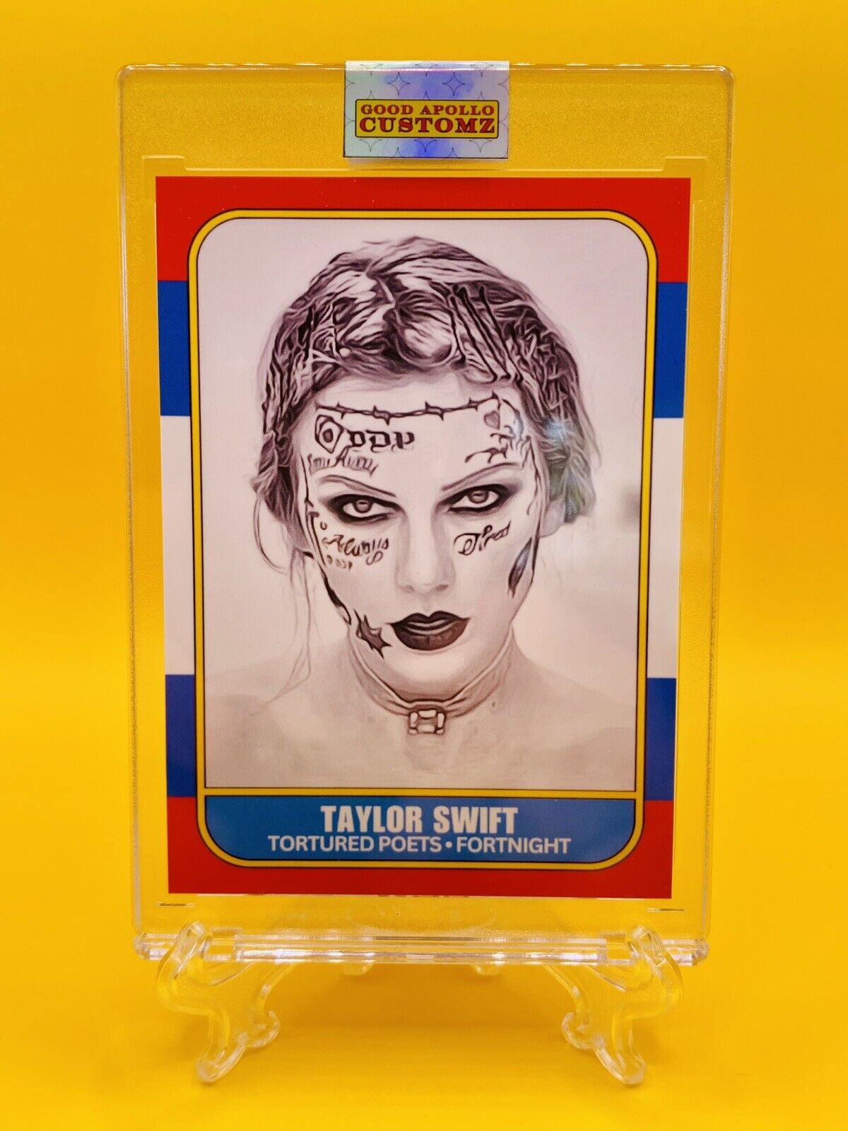 Taylor Swift Retro Trading Card #1 with Stand Included Tortured Poets Fortnight
