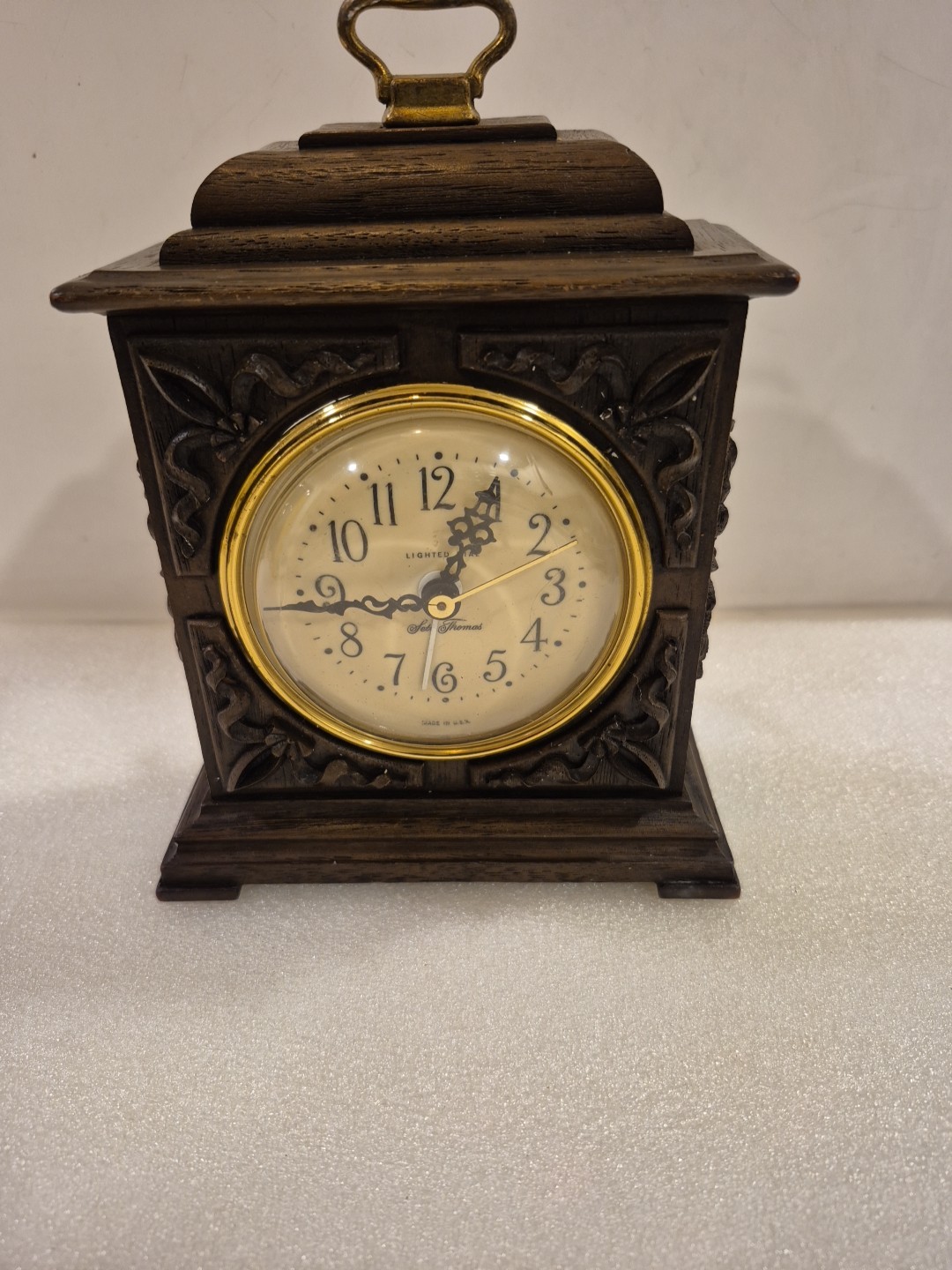 VINTAGE SETH THOMAS LIGHTED DIAL DESK CLOCK VINTAGE SETH THOMAS LIGHTED DIAL DESK CLOCK