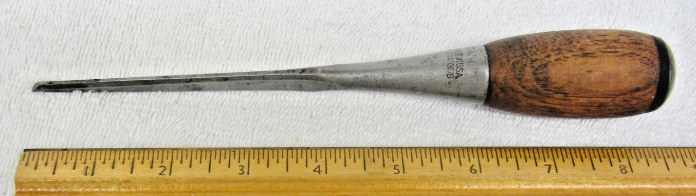 Vtg 1920s Stanley Everlast Chisel Perfect Wood Handle UNUSUAL 1/8" Taper Reamer Vtg 1920s Stanley Everlast Chisel Perfect Wood Handle UNUSUAL 1/8" Taper Reamer