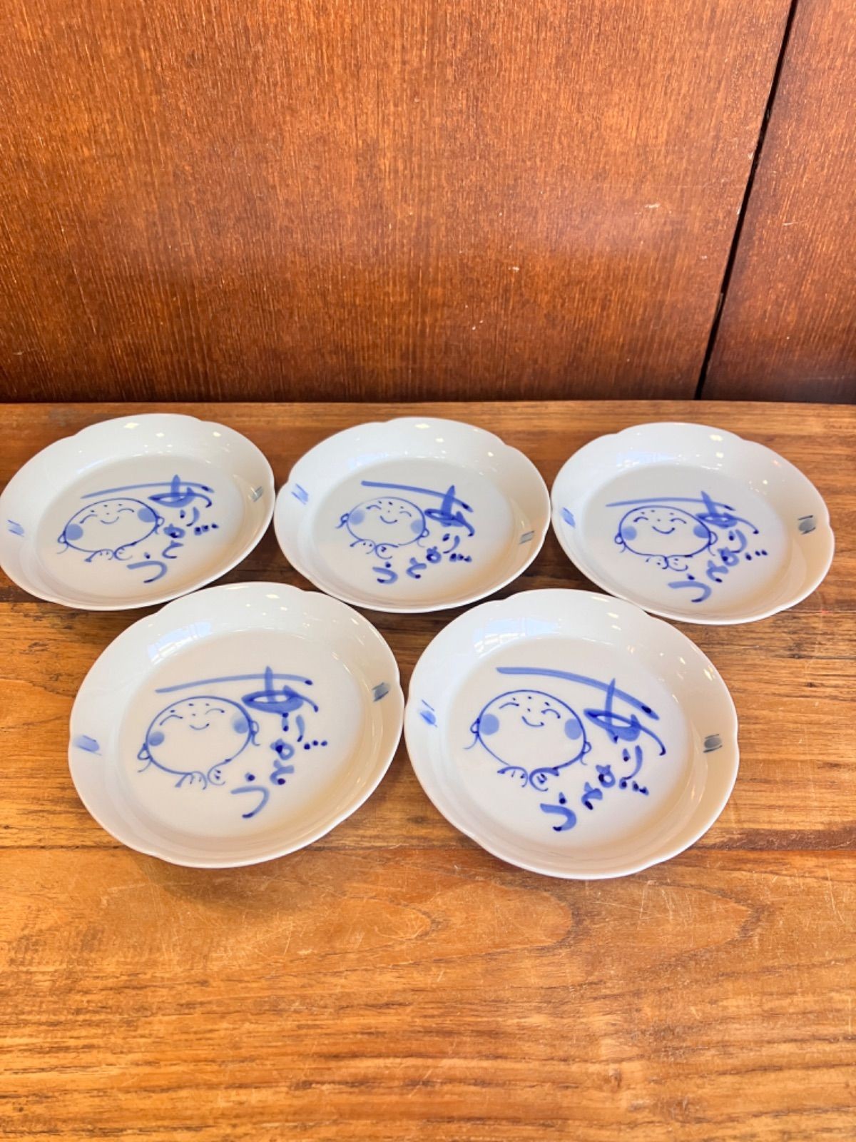 【新品】Takako Higashi "Thank You" 5-Pc Ceramic Plate Set, Japan used 【新品】Takako Higashi "Thank You" 5-Pc Ceramic Plate Set, Japan used