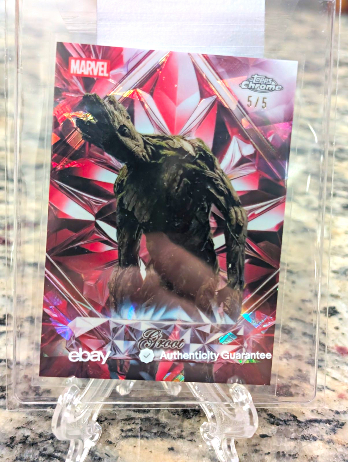 2025 Topps Chrome Marvel Guardians of the Galaxy Sapphire Selections Groot 5/5 2025 Topps Chrome Marvel Guardians of the Galaxy Sapphire Selections Groot 5/5