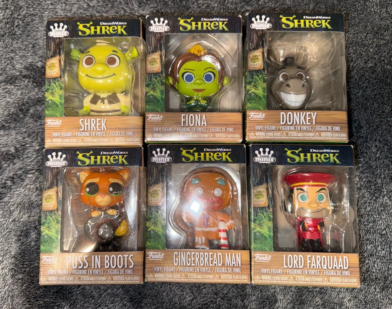 Funko Minis DreamWorks Shrek Complete Set 6 Shrek Fiona Donkey Puss Gingy Lord Funko Minis DreamWorks Shrek Complete Set 6 Shrek Fiona Donkey Puss Gingy Lord