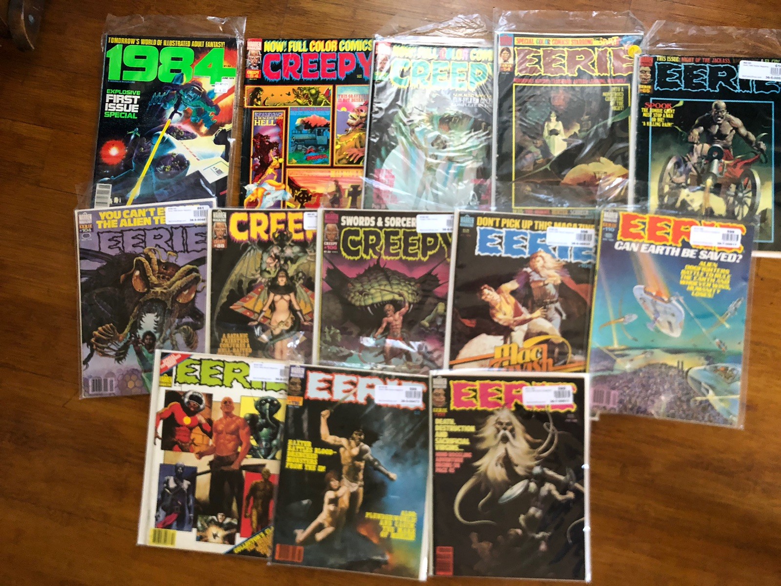 Vintage Lot Of 13 CREEPY & EERIE Horror Magazine Lot of Warren Books 70s 80s Vintage Lot Of 13 CREEPY & EERIE Horror Magazine Lot of Warren Books 70s 80s