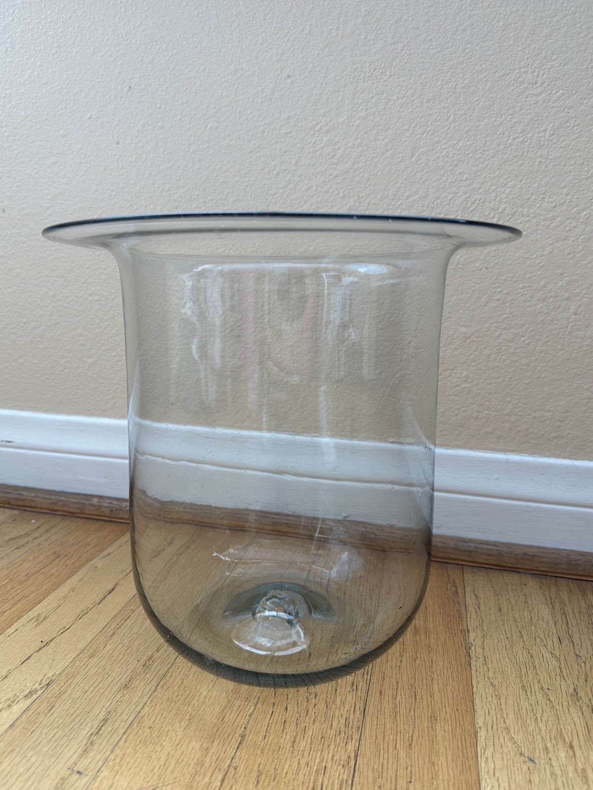 Partylite Seville 3 Wick Candle Holder Hurricane Glass Flat Top